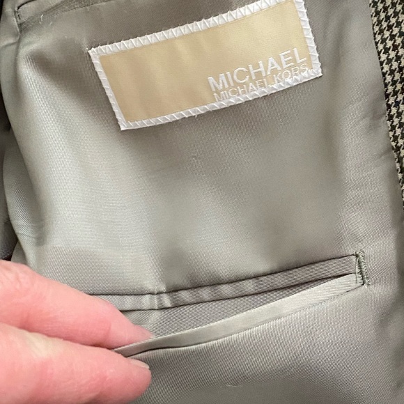 EUC MICHAEL KORS HOUNDSTOOTH PRINT SPORTS COAT - Picture 3 of 13